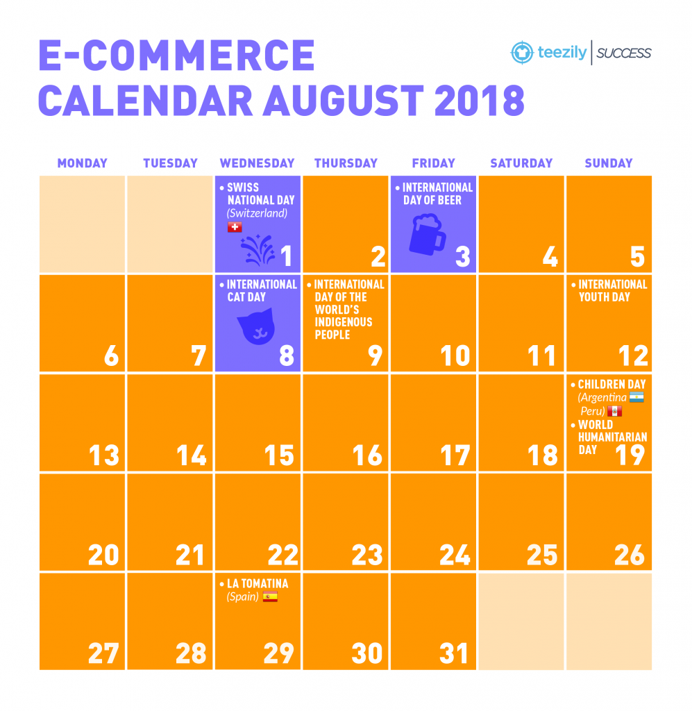 CALENDAR AUGUST 18