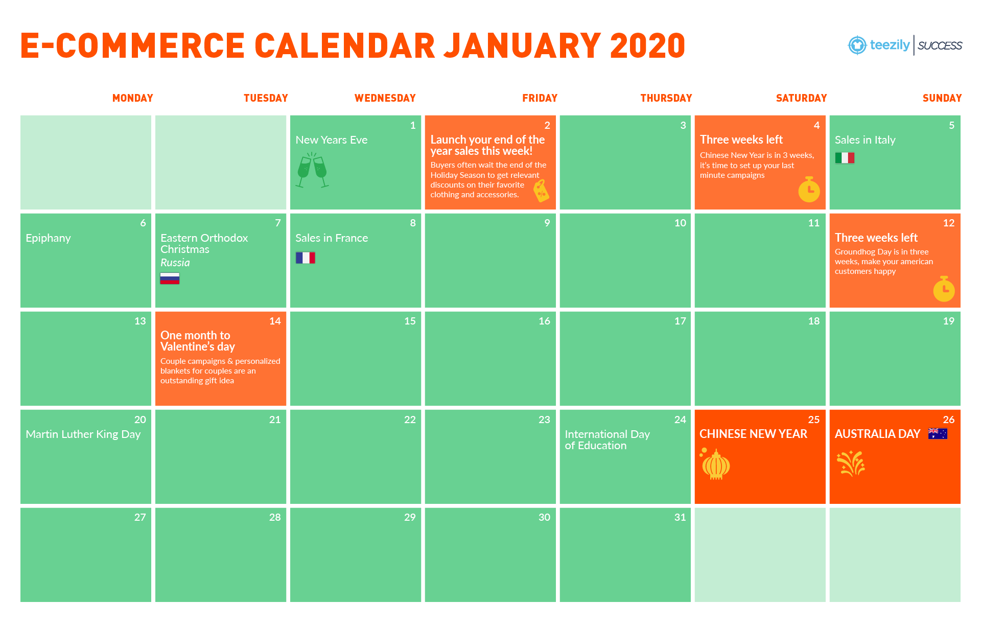 Calendar January 2020